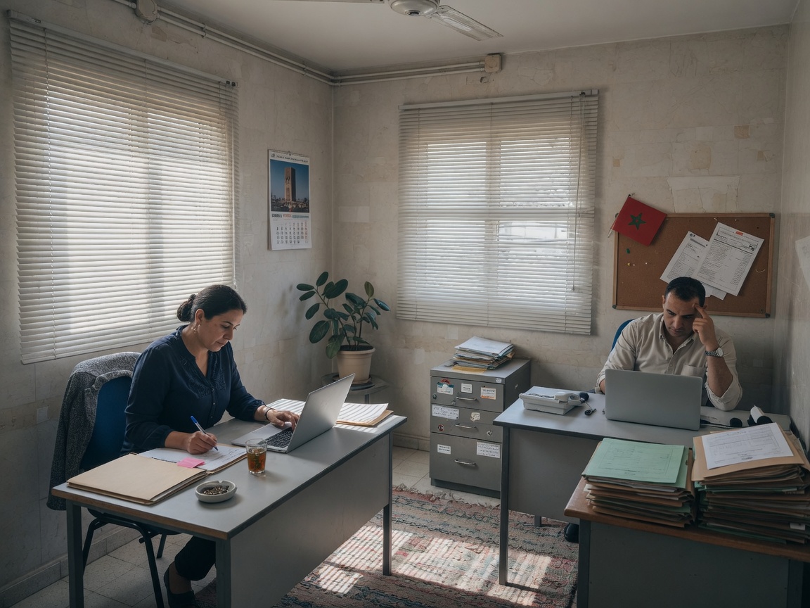 A Moroccan public office at work